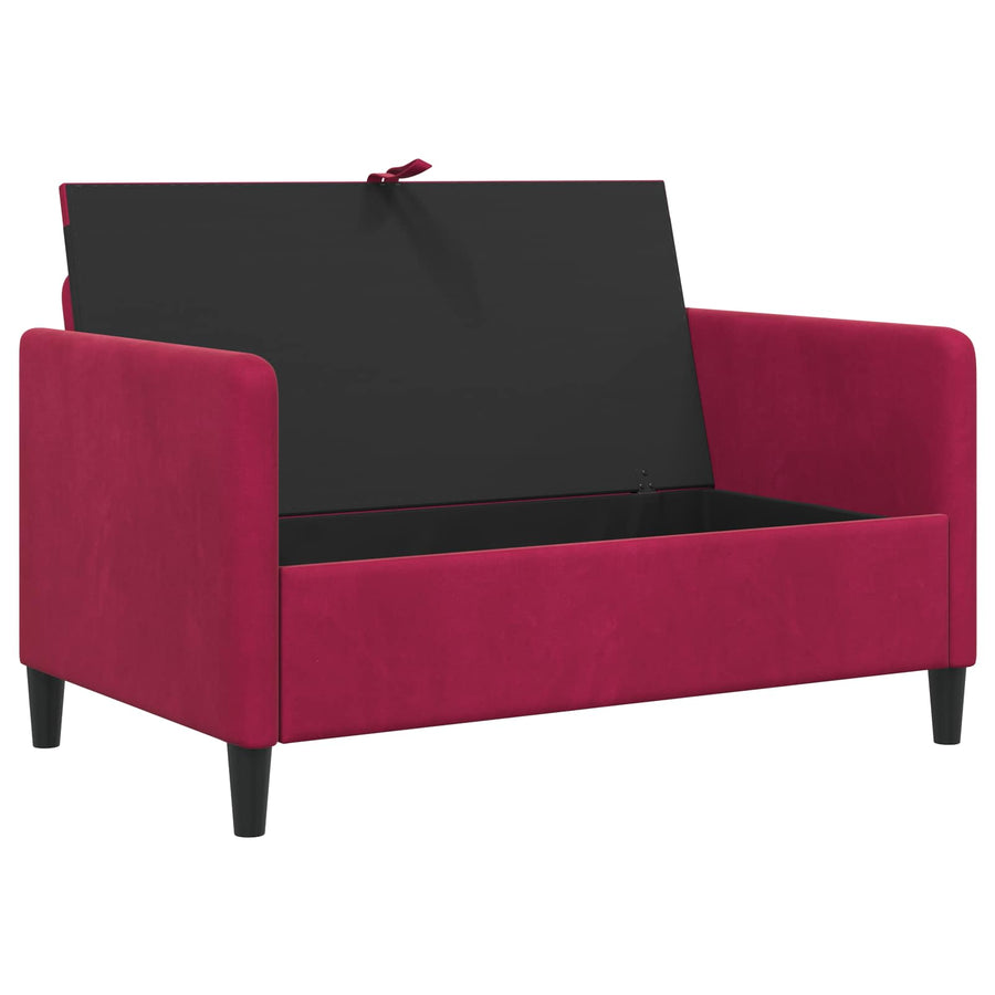 Bank met opslag Wijnrood 122 x 78 x 87 cm Polyester