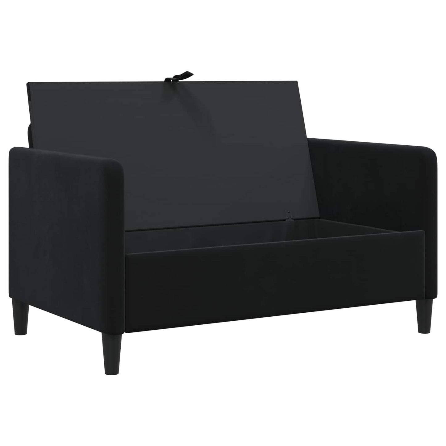 Bank met opslag Zwart 122 x 78 x 87 cm Polyester
