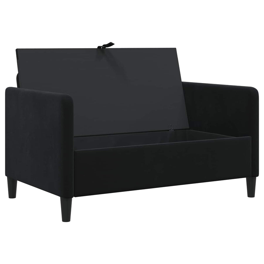 Bank met opslag Zwart 122 x 78 x 87 cm Polyester