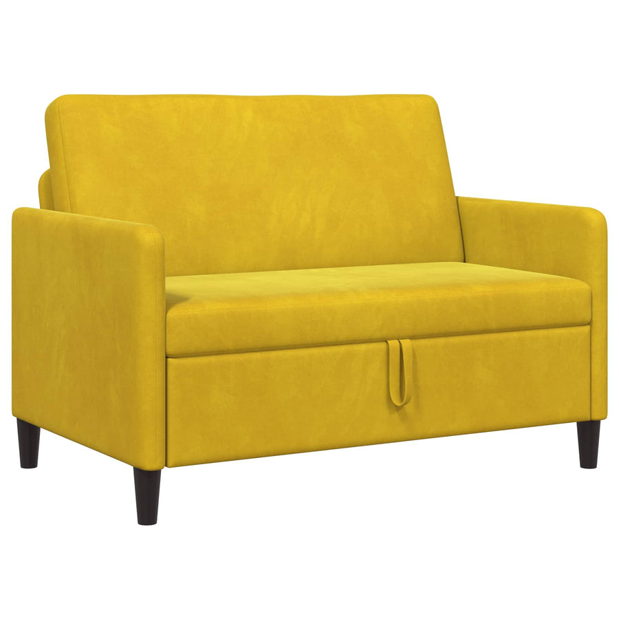 Bank met opslag Geel 122 x 78 x 87 cm Polyester