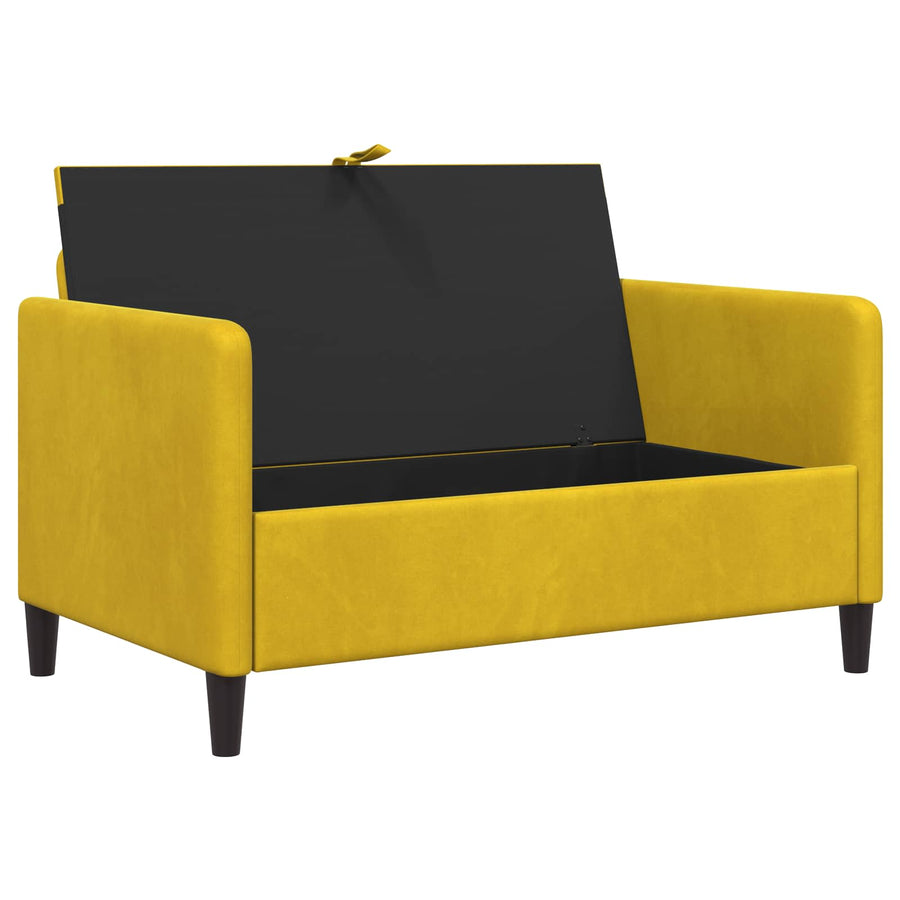 Bank met opslag Geel 122 x 78 x 87 cm Polyester
