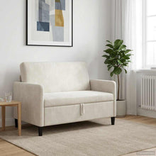Bank met opslag Crèmekleurig 122 x 78 x 87 cm Polyester