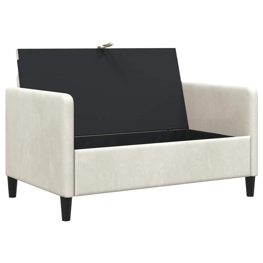 Bank met opslag Crèmekleurig 122 x 78 x 87 cm Polyester