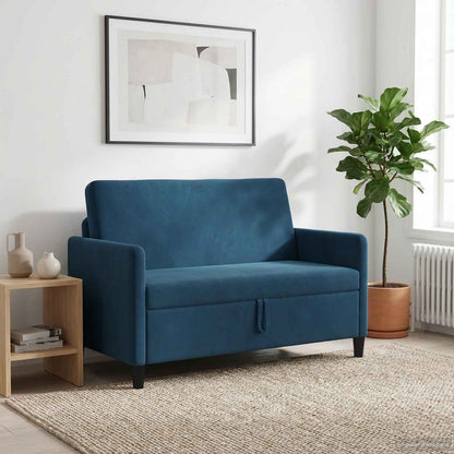 Bank met opslag Blauw 122 x 78 x 87 cm Polyester