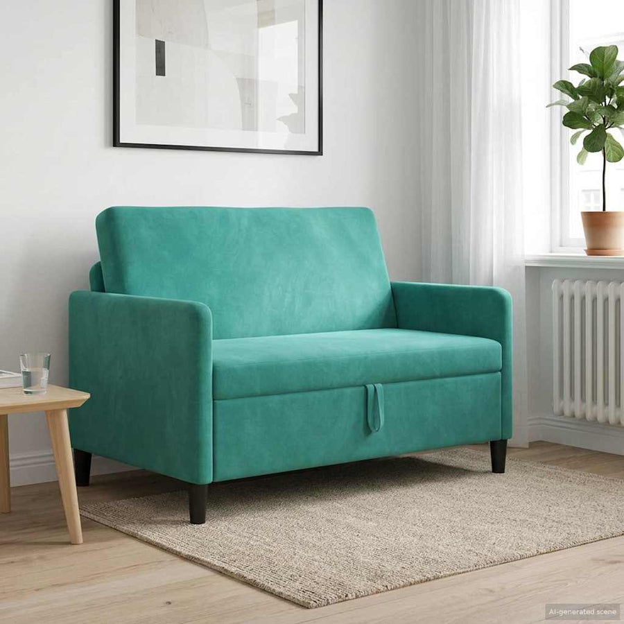 Bank met opslag Turquoise 122 x 78 x 87 cm Polyester