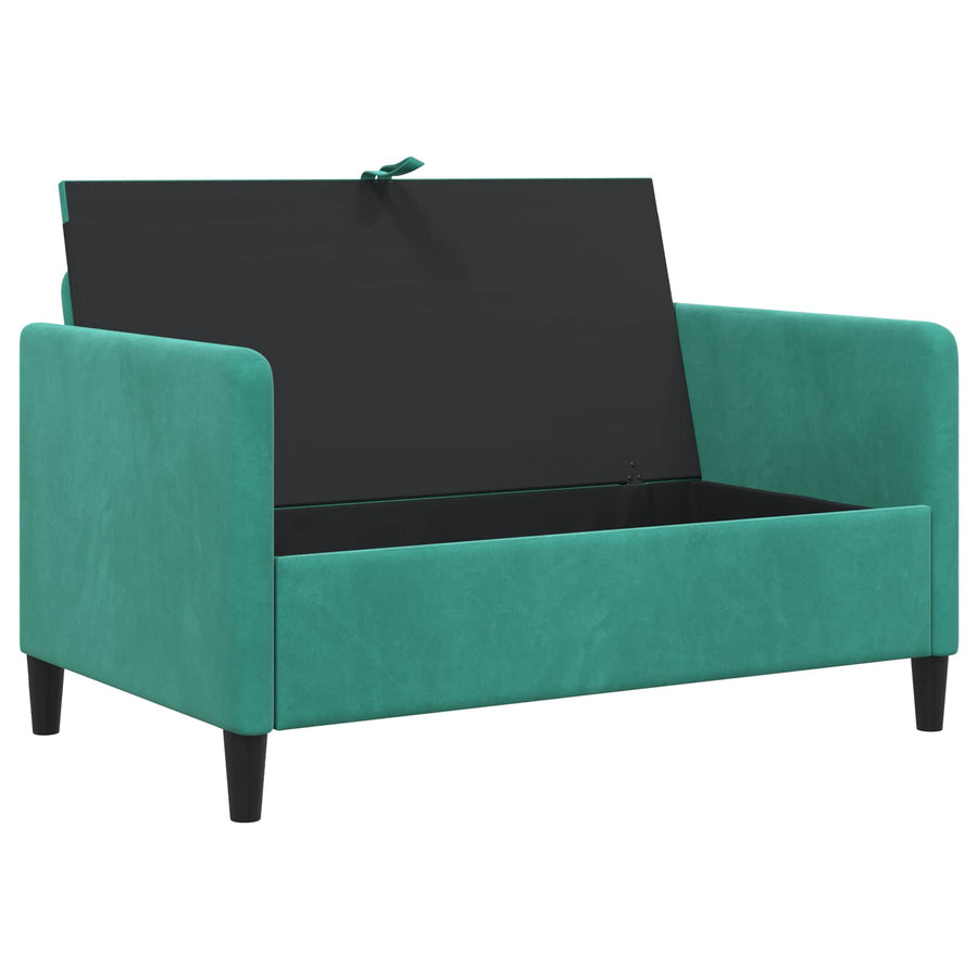 Bank met opslag Turquoise 122 x 78 x 87 cm Polyester