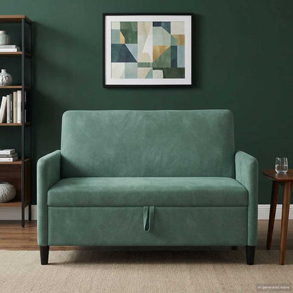 Bank met opslag Zeegroen 122 x 78 x 87 cm Polyester