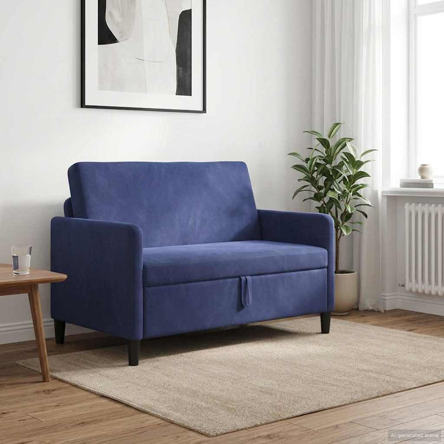 Bank met opslag Politieblauw 122 x 78 x 87 cm Polyester
