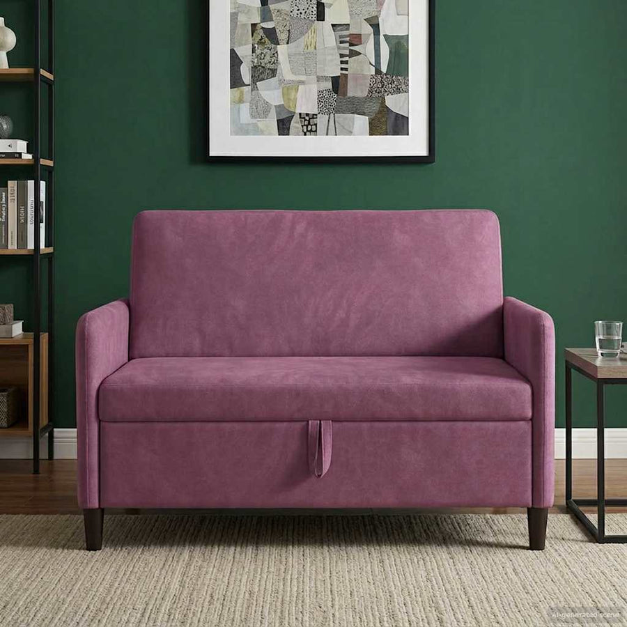 Bank met opslag Paars 122 x 78 x 87 cm Polyester