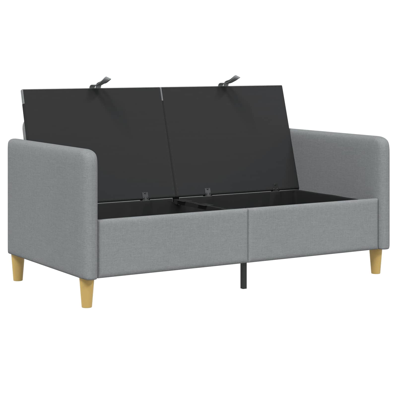Bank met opslag Lichtgrijs 152 x 78 x 87 cm Polyester