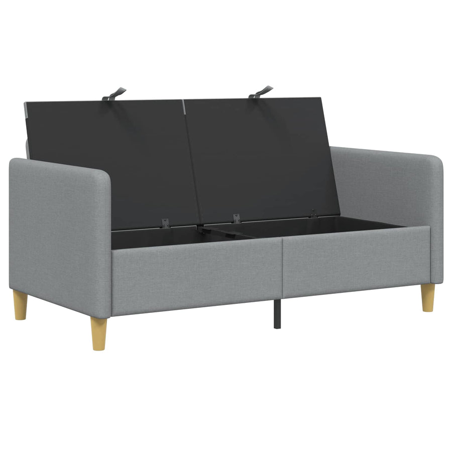 Bank met opslag Lichtgrijs 152 x 78 x 87 cm Polyester
