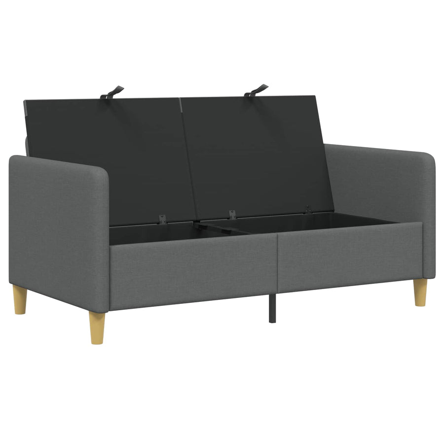 Bank met opslag Donkergrijs 152 x 78 x 87 cm Polyester