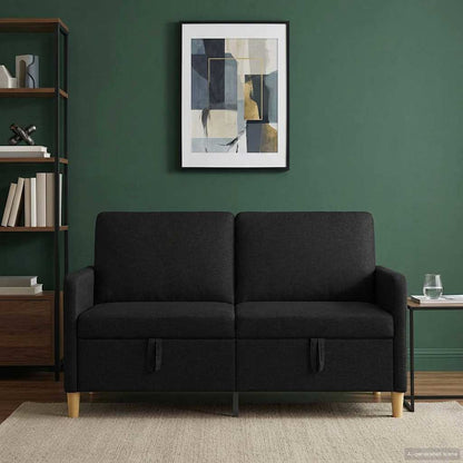 Bank met opslag Zwart 152 x 78 x 87 cm Polyester
