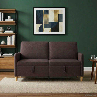 Bank met opslag Donkerbruin 152 x 78 x 87 cm Polyester