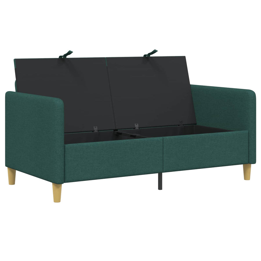 Bank met opslag Donkergroen 152 x 78 x 87 cm Polyester