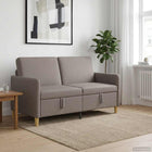 Storage Bench Taupe 152 x 78 x 87 cm Polyester