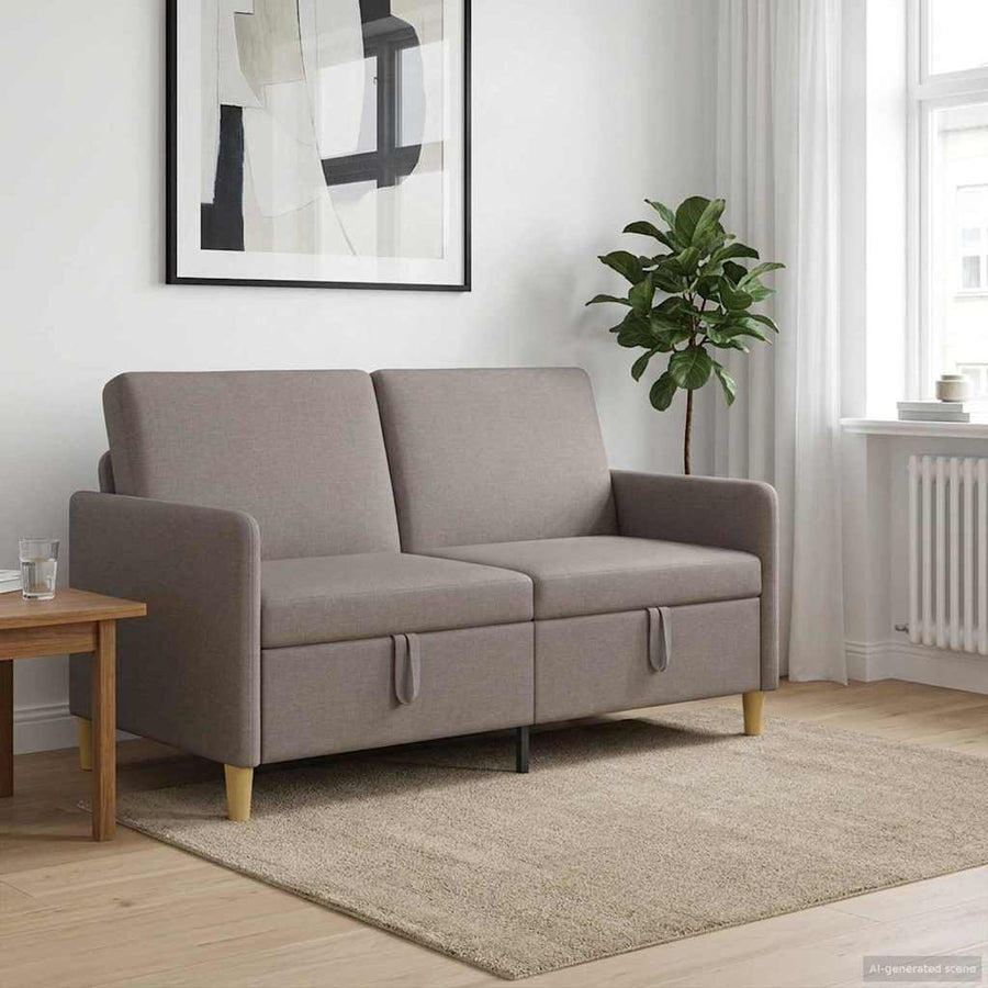 Bank met opslag Taupe 152 x 78 x 87 cm Polyester