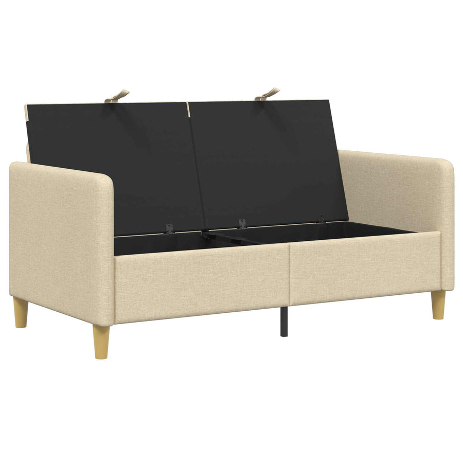 Bank met opslag Crèmekleurig 152 x 78 x 87 cm Polyester