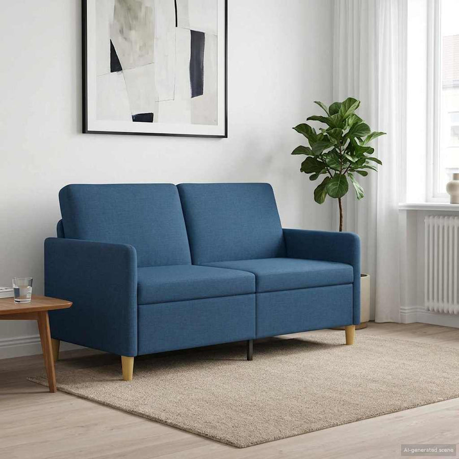 Bank met opslag Blauw 152 x 78 x 87 cm Polyester