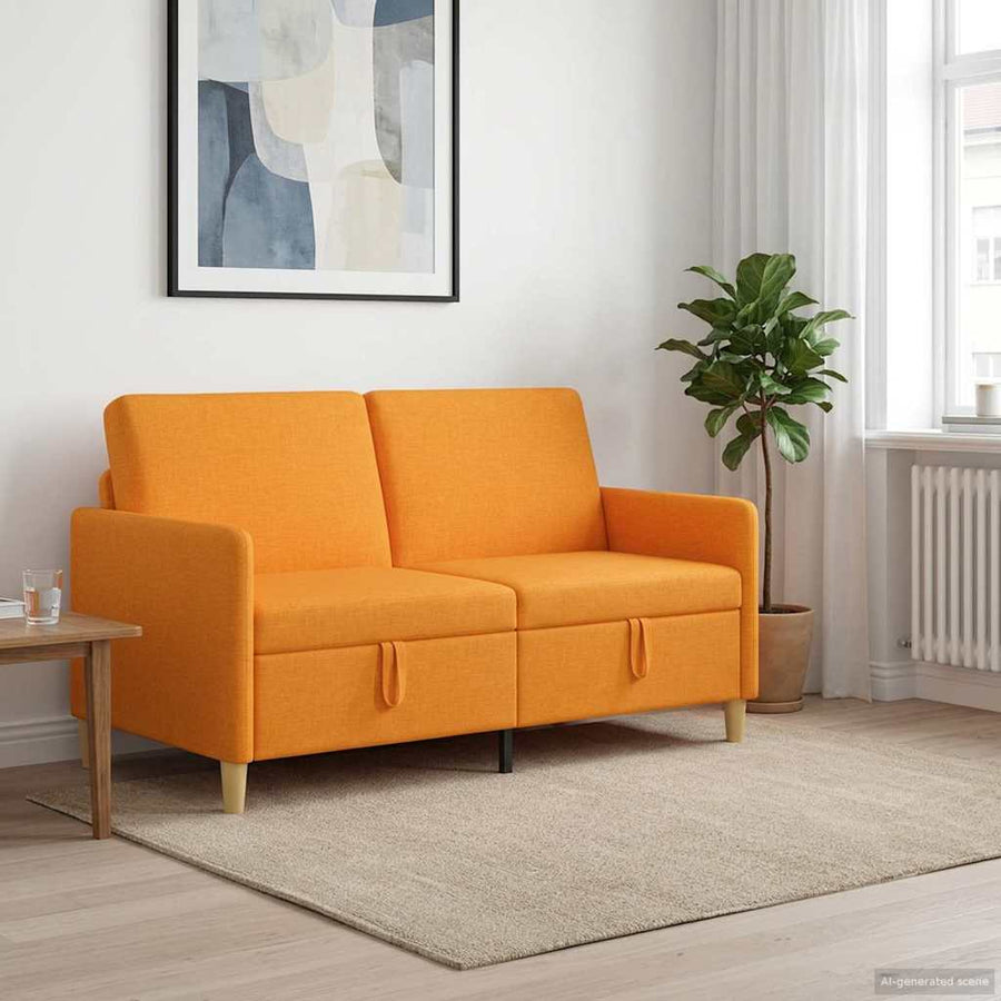 Bank met opslag Donkergeel 152 x 78 x 87 cm Polyester