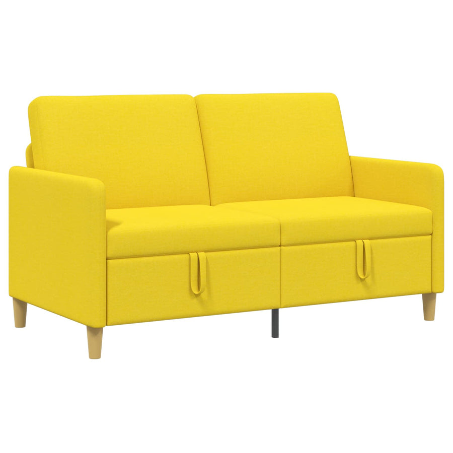 Bank met opslag Lichtgeel 152 x 78 x 87 cm Polyester