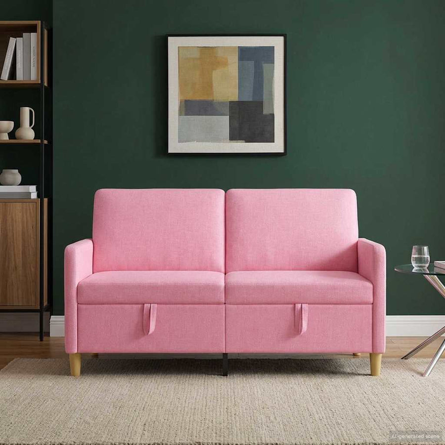 Bank met opslag Roze 152 x 78 x 87 cm Polyester
