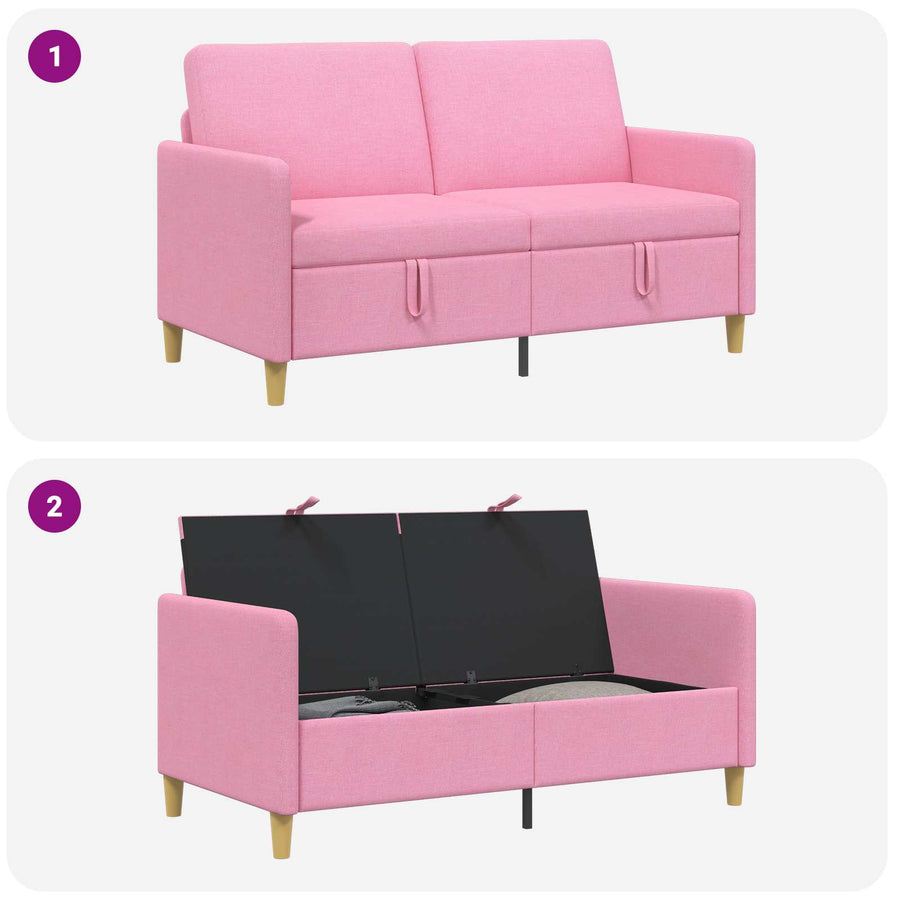 Bank met opslag Roze 152 x 78 x 87 cm Polyester