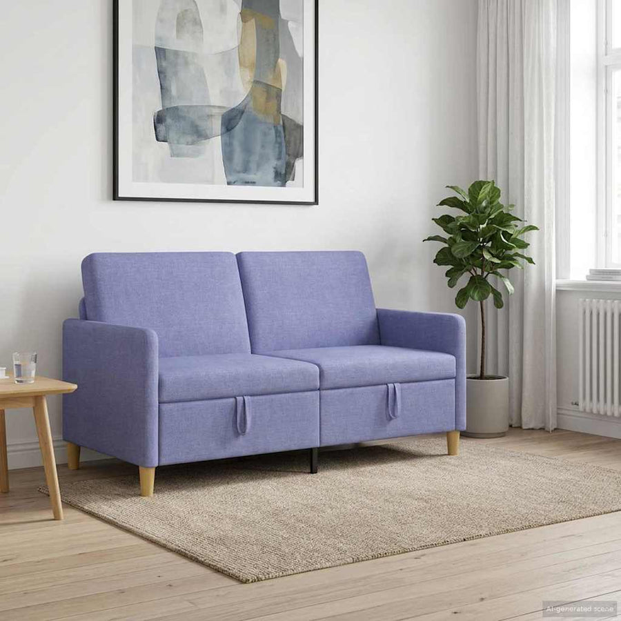 Bank met opslag Jeans Blauw 152 x 78 x 87 cm Polyester