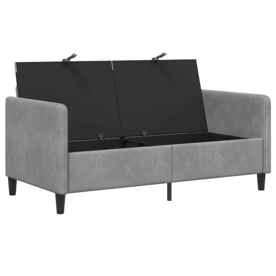 Bank met opslag Lichtgrijs 152 x 78 x 87 cm Polyester