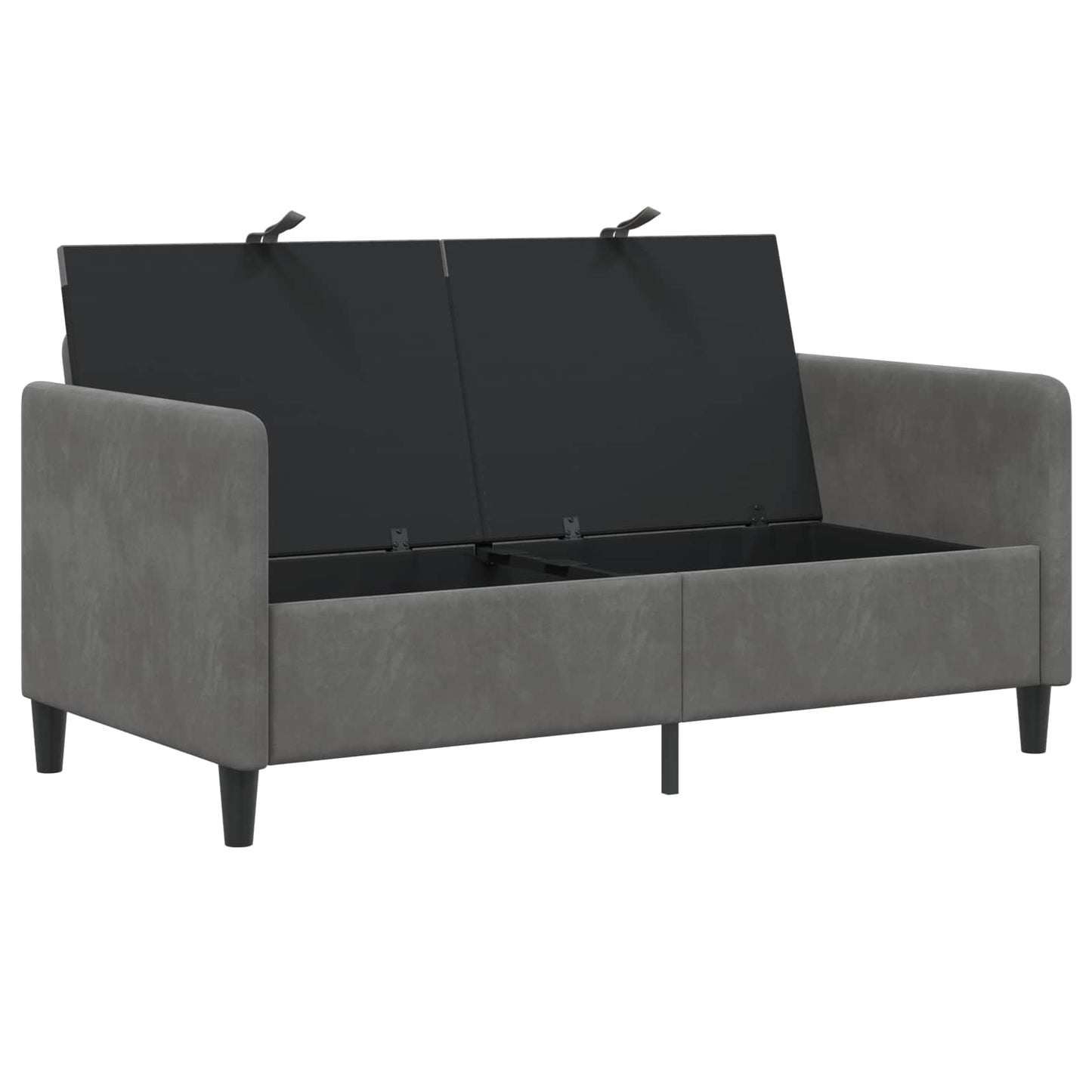 Bank met opslag Donkergrijs 152 x 78 x 87 cm Polyester