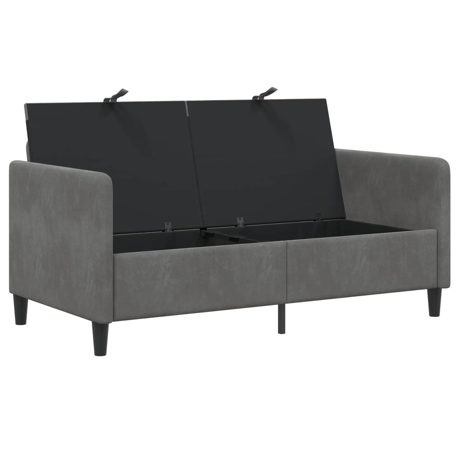 Bank met opslag Donkergrijs 152 x 78 x 87 cm Polyester