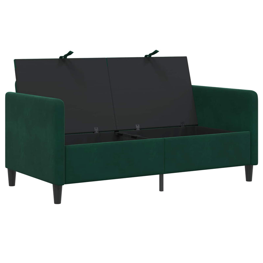 Bank met opslag Donkergroen 152 x 78 x 87 cm Polyester