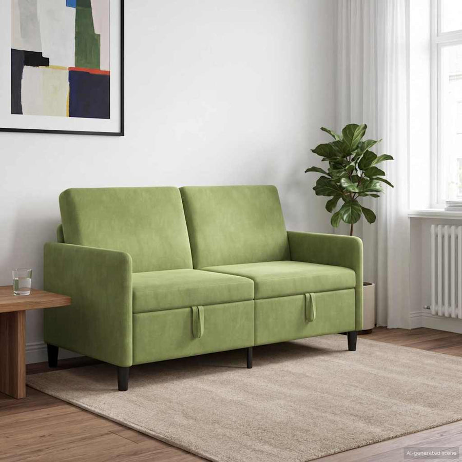 Bank met opslag Lichtgroen 152 x 78 x 87 cm Polyester
