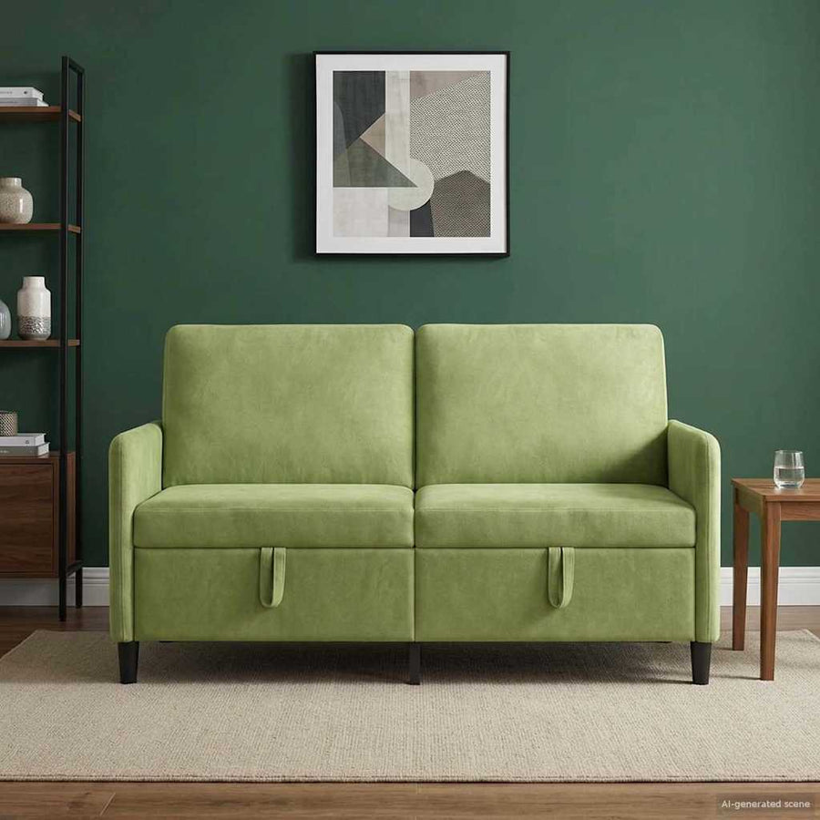 Bank met opslag Lichtgroen 152 x 78 x 87 cm Polyester