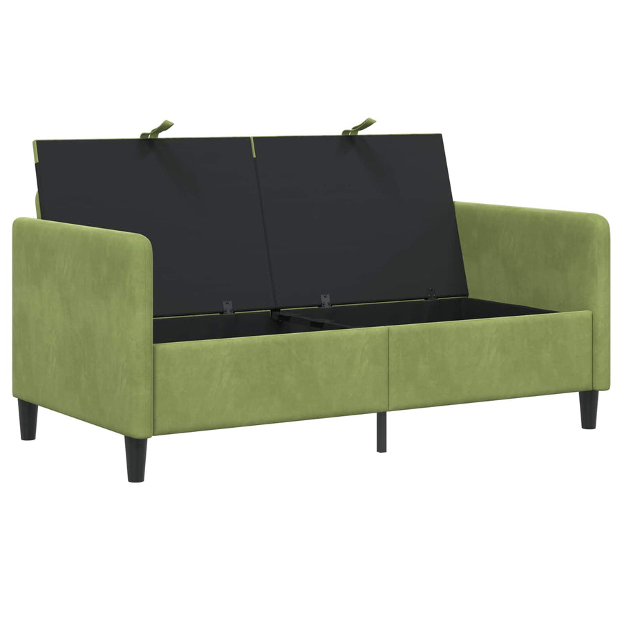 Bank met opslag Lichtgroen 152 x 78 x 87 cm Polyester