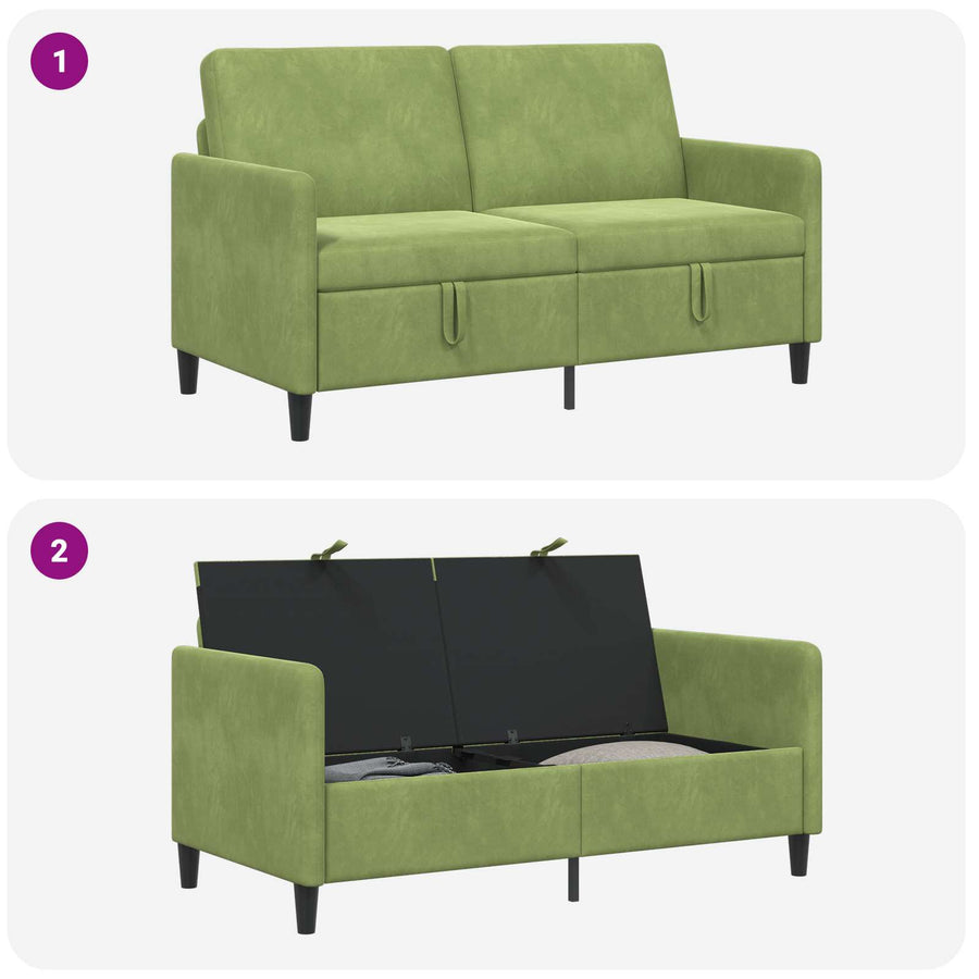 Bank met opslag Lichtgroen 152 x 78 x 87 cm Polyester