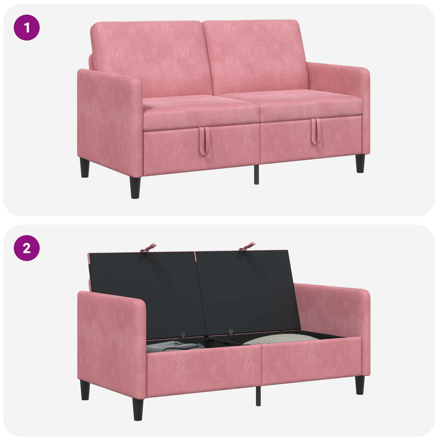 Bank met opslag Roze 152 x 78 x 87 cm Polyester