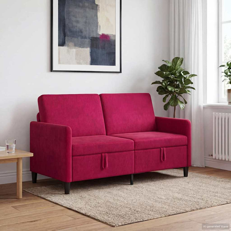 Bank met opslag Wijnrood 152 x 78 x 87 cm Polyester