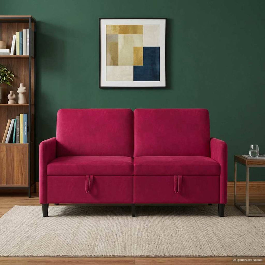 Bank met opslag Wijnrood 152 x 78 x 87 cm Polyester