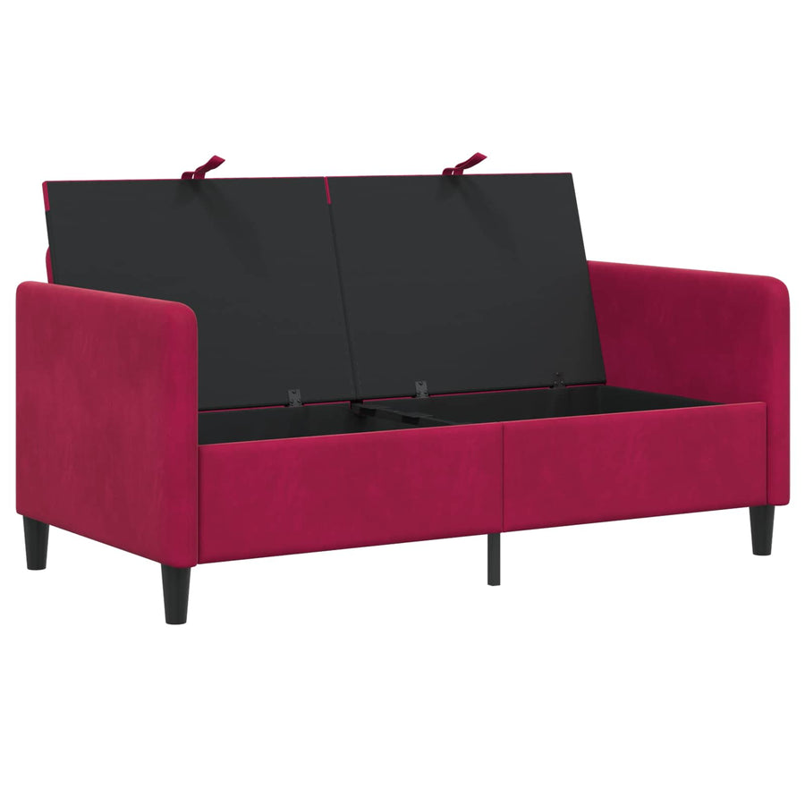 Bank met opslag Wijnrood 152 x 78 x 87 cm Polyester