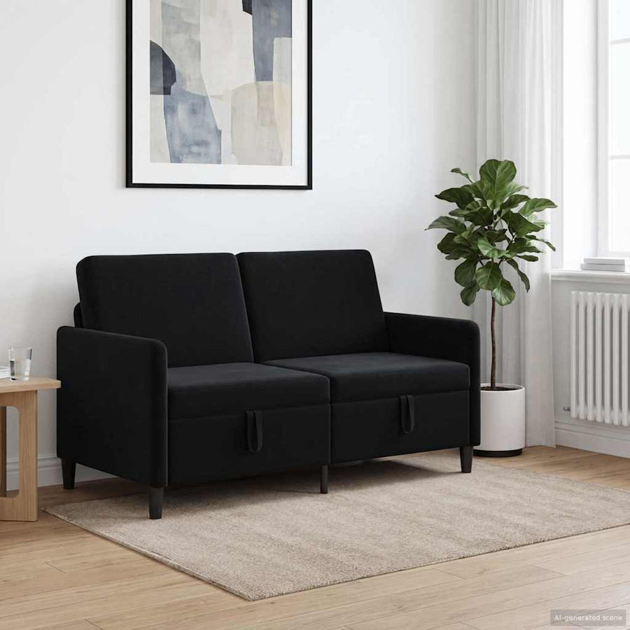 Bank met opslag Zwart 152 x 78 x 87 cm Polyester