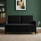 Storage Bench Black 152 x 78 x 87 cm Polyester