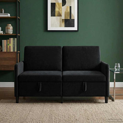 Bank met opslag Zwart 152 x 78 x 87 cm Polyester