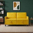 Storage Bench Yellow 152 x 78 x 87 cm Polyester
