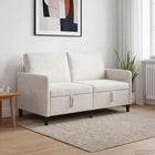 Bank met opbergruimte 152x78x87 cm crèmekleurig polyester