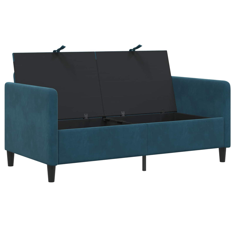 Bank met opslag Blauw 152 x 78 x 87 cm Polyester