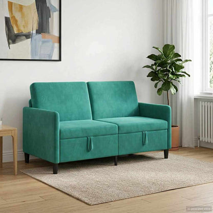 Bank met opslag Turquoise 152 x 78 x 87 cm Polyester