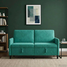 Bank met opslag Turquoise 152 x 78 x 87 cm Polyester
