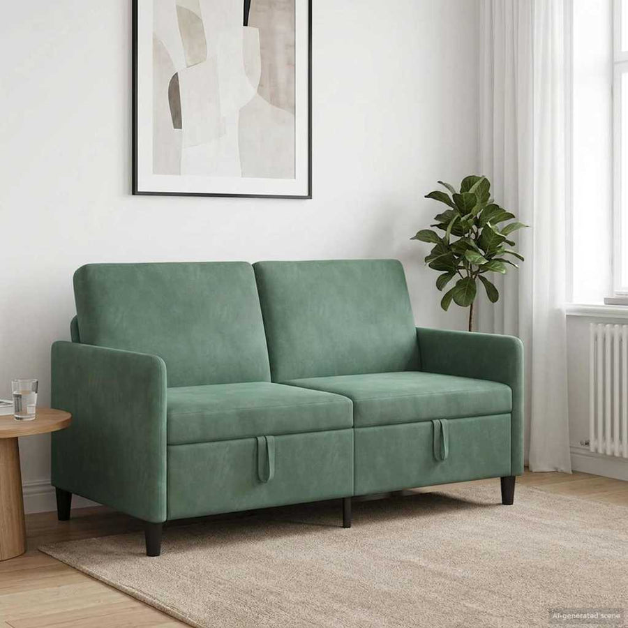 Bank met opslag Zeegroen 152 x 78 x 87 cm Polyester