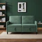 Bank met opslag 152x78x87 cm zeegroen polyester
